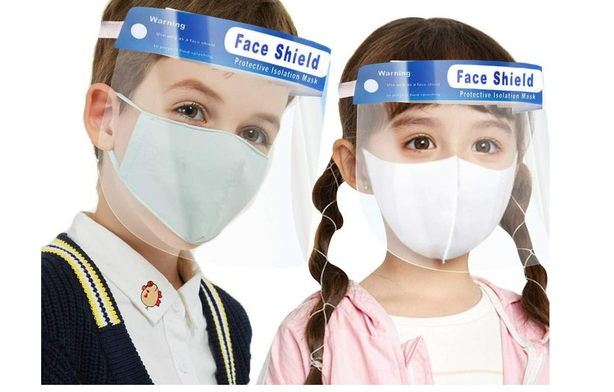 Face Shield FOR KIDS BOYS GIRLS with eye Glasses Clear Glass Mask Guard 2 3 4 5 