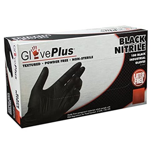 Black Nitrile Industrial Gloves